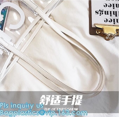 plastic makeup pouch PVC portable cosmetic bag, pvc tube handle bags,pvc clear plastic handle bags,pvc pipe handle bag