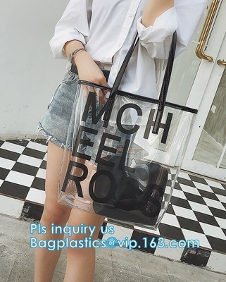 popular big handbags PVC printing women bag, Shoulder Bags Popular Women Beach Bags, shoulder designer luxury designer h