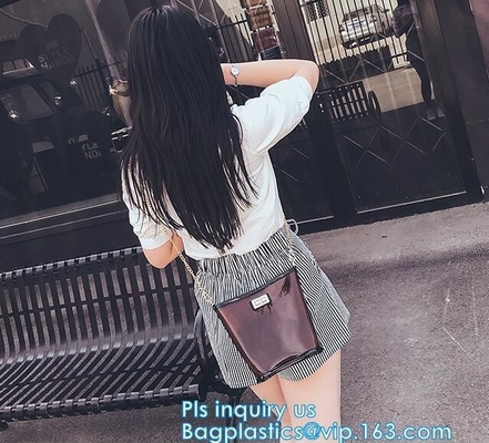 Gift bag clear shopping bag custom PVC plastic shopping bag, shiny pvc handle shopping hand bag clear tote bags ladies h