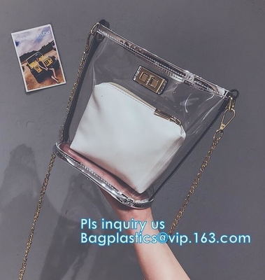 customized eco-friendly PVC shopping bag for promotion, Tote PVC Bag printed Shopping Bag, zipper closure clear pvc shop