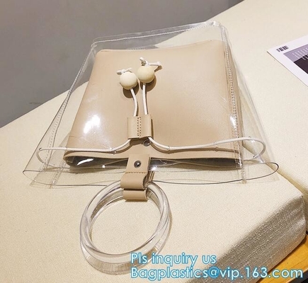 reusable eco friendly tote transparent pvc shopping bag, shopping cluth PVC beach bag with zipper, eco-freindly Promotio