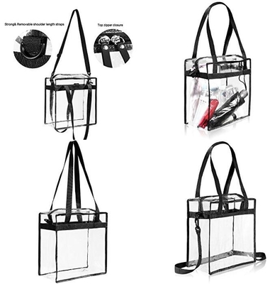 Reusable die cut handles promotional plastic bag, Promotional Items Transparent PVC Clear Bag, Promotional Cosmetic PVC