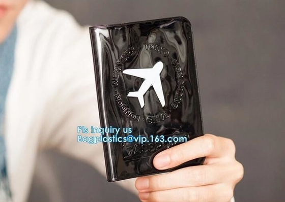 Promotional Customized color PVC travel Passport Cover, Ticket Holder Travel Plastic Pvc Passport Cover, Eco-friendly pv
