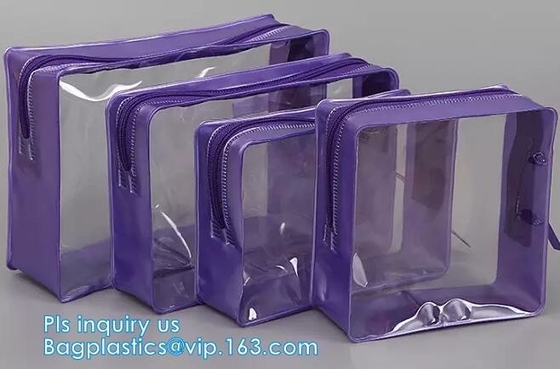 fashion custom pvc shopping bag with your logo, eco-friendly transparent shopping bag by machine for cosmetic gift cheap