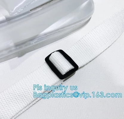 Stadium Purse PVC Handbag Chain Crossbody Bag, holographic transparent pvc handbag korean crossbody jelly bag, Travel ma