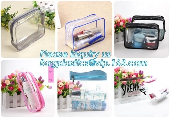 Waterproof PVC Bicycle Seat Bag/Multifunction Bike Tube Bag/Cycling Frame Saddle Bag, PVC makeup Bag Pouches Tote Clear