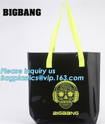 PVC Cosmetic Gift Bags Diy Christmas Packing Bags, bags with handle for retail display, Organizer Storage Bag Large PVC