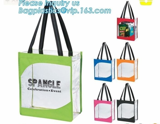 Biodegradable Recyclable PVC Clear Shopping Plastic Gift Bags, PVC Toy Plastic Bag with Card Header, Die Cut Custom Plas