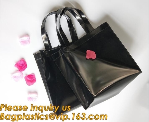 Plastic Bag OEM Custom PVC Loop Handle Image Printed Plastic Shopping Bag,Promotional Clear Waterproof Plastic Cosmetic