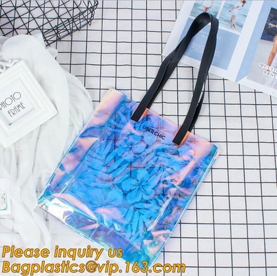 pvc bag with handle folding tote bag pvc swimsuit bag,Clear Vinyl Bags With Handles Clear Makeup Set PVC Zipper Bag