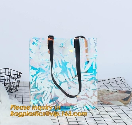 pvc bag with handle folding tote bag pvc swimsuit bag,Clear Vinyl Bags With Handles Clear Makeup Set PVC Zipper Bag
