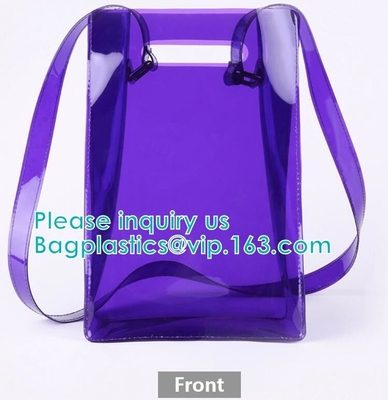 Backpack bag, Shoulder bag,Promotional Waterproof CosmetiClear Vinyl Bags With Handles Clear Makeup Set PVC Zipper Bag,