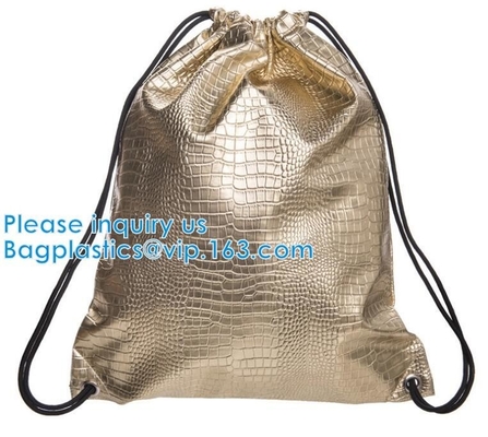 Drawstring Leather Pu Backpack PU Hologram Drawstring Bag,cosmetics, promotion, shopping, supermarkets, gifts, apparel