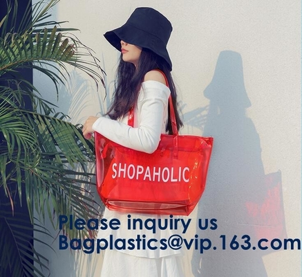 Beautiful Plastic PVC Beach Bag Clear Travel Cosmetic Bags, Fashion Clear PVC Beach Bag, Vinyl Plastic Bag, Envelope Clu