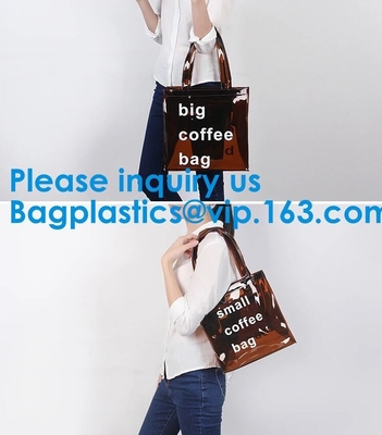 Clear Shopping Bag PVC Handbag Fashion Big Bags Jelly Package Large Transparent Tote Bag Shoulder Bag Leisure Beach Bag