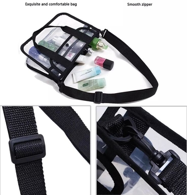 Multifunctional Large Capacity Travel Handle Make Up Clear PVC Cosmetic Bag, HoloGraphic cosmetic bag