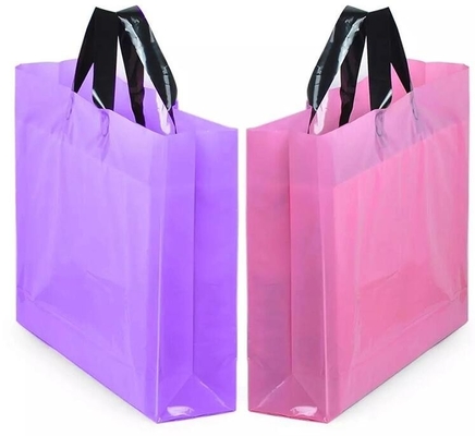 Cloth Packaging, Apparel Bags, Merchandise Pink and Purple Thick Plastic PVC Gift Bags Retail Clothing Shopping Bags