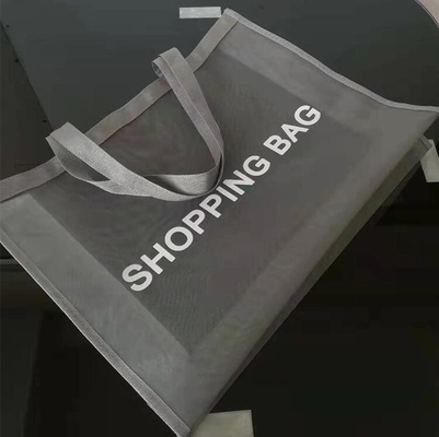 With Your Own Logo Promotional Customized Large Capacity Foldable Nylon Mesh Market Shopping Bag For Carry Grocery Pac