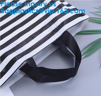 100% Biodegradable And Compostable Soft Loop Handle Plastic Bag For Clothing,Handle Block Bottom Plastic Shopping Bag