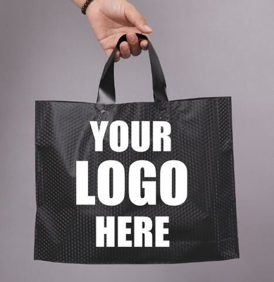 Compostable bio eco Merchandise Bag With Die Cut Handles Tear Resistant Strength | Perfect For Trade Shows, Retail