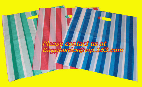 Compostable bio eco Merchandise Bag With Die Cut Handles Tear Resistant Strength | Perfect For Trade Shows, Retail