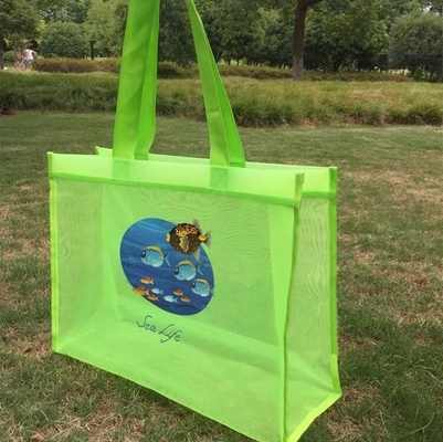 Grocery Mesh Tote, Summer Beach Bag Beach Bags Shopping Bags Toys Storage Bags Grocery Bags Picnics Bags Gym Bags