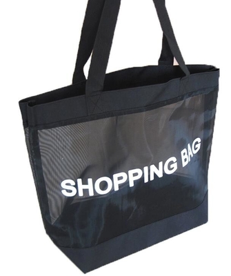 Mesh Beach Bags, Grocery Produce Tote Bag With Zipper & Pockets For Gym, Picnic, Shopping Or Travel