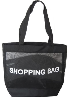 Mesh Beach Bags, Grocery Produce Tote Bag With Zipper & Pockets For Gym, Picnic, Shopping Or Travel