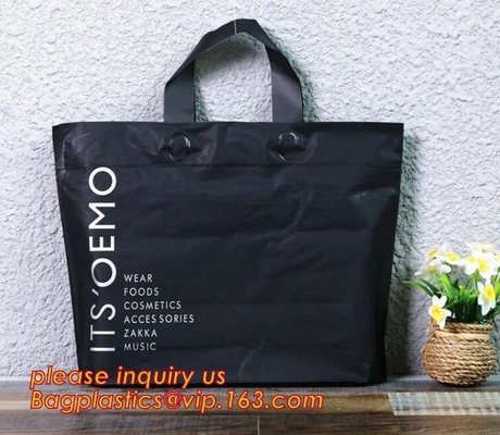 Biodegradable Handles & Cardboard Bottom, Merchandise Bags, Food Service Bags, Take Out Bags, Gift Bags Bulk