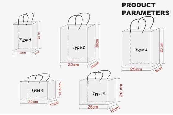 Frosted Plastic Gift Bags, Large Merchandise Retail Clothing Grocery Boutique Shopping Bags With Handles, Multi Colors