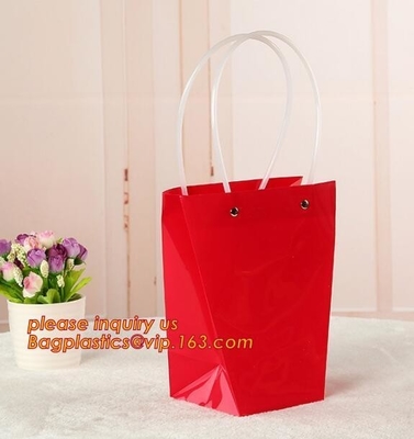 Multi Color Plastic Merchandise Bags With Die Cut Handles, Plastic Shopping Bags, Party Favor Bags, Gift Bags Bulk