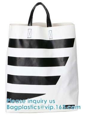 Custom Printing Tear Proof Promotional Bag Washable Handbag Dry Bag Soft Handle Shoulder Bag Pack PVC With Zipper