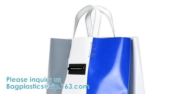 Custom Printing Tear Proof Promotional Bag Washable Handbag Dry Bag Soft Handle Shoulder Bag Pack PVC With Zipper