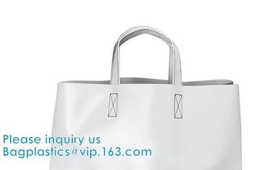 Custom Printing Tear Proof Promotional Bag Washable Handbag Dry Bag Soft Handle Shoulder Bag Pack PVC With Zipper