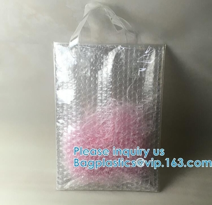 Shopping Bags With Bubble Padded Mailer Metallic Bubble Apparel Bag, Customized Bubble Pouch Bags Holographic Surface