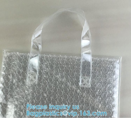 Shopping Bags With Bubble Padded Mailer Metallic Bubble Apparel Bag, Customized Bubble Pouch Bags Holographic Surface