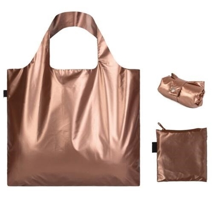 Customised Logo Metallic Color Reusable Shopping Bags Tote, Eco Foldable Shopping Carry Bag Grocery, Foldable Travel Bag