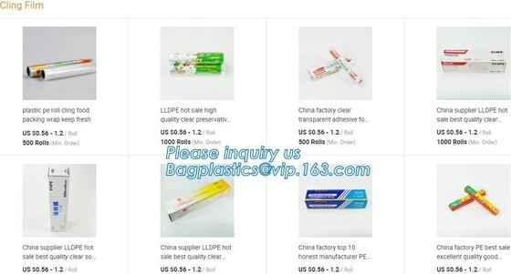 LLDPE Shrink Wrap Stretch Film Plastic Wrap - Industrial Strength Hand Stretch Wrap, Mini Stretch Wrap Film with Handle