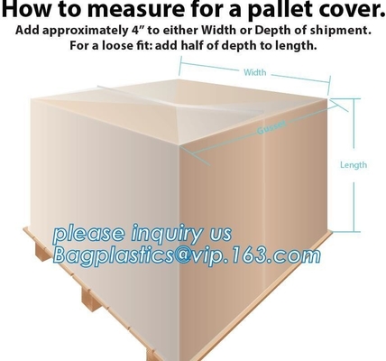 48 x 48 x 96" 1 Mil ldpe Clear Pallet Covers, Eco-friendly Reusable Pallet Wrap Pallet Cover, Disposable CPE Waterproof