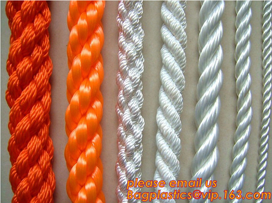 8mm polypropylene rope 8-ply mooring ship rope used ship rope, polypropylene rope, PET+PP rope