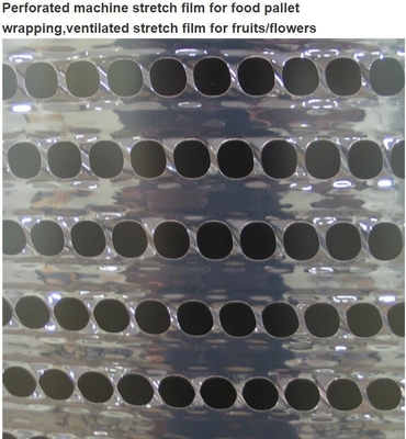 Pallet Shrink Wrap Perforated machine stretch film for food pallet wrapping,ventilated stretch film for fruits/flowers