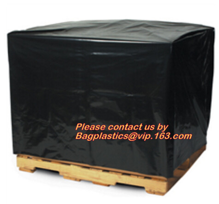 China wholesale pe plastic bag of waterproof pallet covers, black pe plastic waterproof pallet covers
