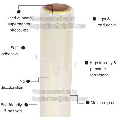 Stretch Wrap Industrial Strength Stretch Film/Wrap 1200ft 500% stretch Clear Cling Durable Adhering Packing, bagease pac