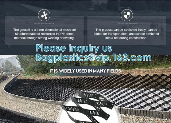 Plastic Hdpe Cellular Textured Gravel Stabilizer Typar Geocell Recycled Plastic Pavers Textured Perforated Driveway