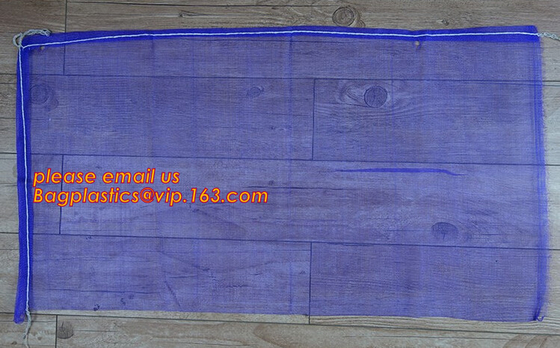 75x90cm Tubular PP Raschel Mesh Bag For Tomato Vegetable And Apple Fruit Cheap Agriculture Woven Net Packing Bag With La