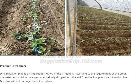 Agricultural PE drip irrigation pipe with high quality low price,Inner Flat Dripper type PE Drip irrigation pipe for Agr