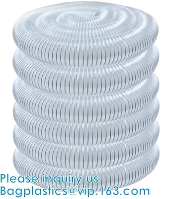 PVC Steel Wire Spiral Reinforced Water Hose, Coveying Water, Oil, Powder, PVC Flexible Tubing, PVC Flexible Tubing