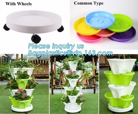 Strawberry And Herb Garden Planter - Stackable Gardening Pots Vertical Garden For Growing Strawberries, Herbs, Flowers