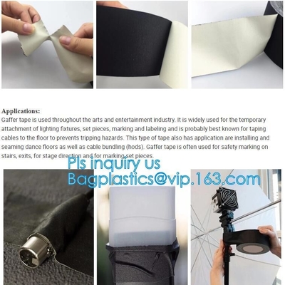 Black Pro Gaff Matte Cloth Gaffers Tape For Entertainment Industry,Air Condit Duct Tape Gaffer Tape,Gaffer Tape Measurin