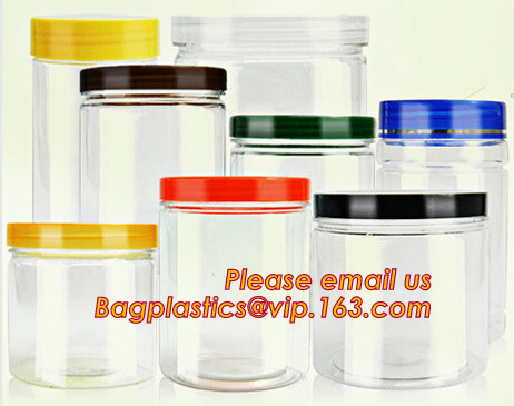 Clear Round Shape Plastic Clear Box /Plastic Clear Cylinder Packaging In China Empty Seal Jars Glass Bottle